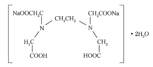 乙二胺四乙酸二钠。结构式