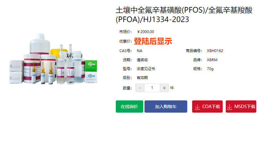 土壤中全氟辛基磺酸(PFOS)/全氟辛基羧酸(PFOA)/直链HJ1334-2023